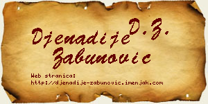 Đenadije Zabunović vizit kartica